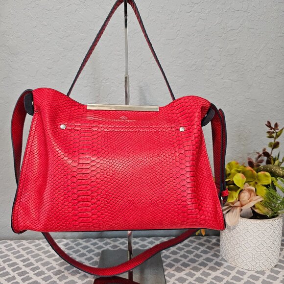 Nanette Lepore Athena Rug Crossbody – Red Leather | NWT - Picture 1 of 10